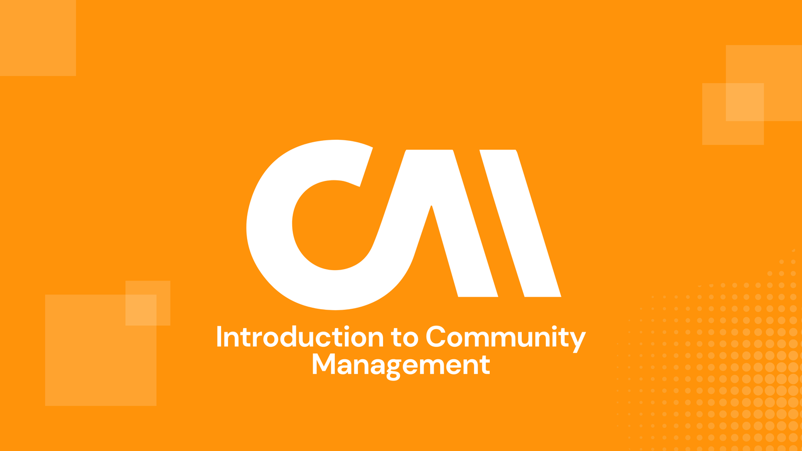 Introduction to Community Management